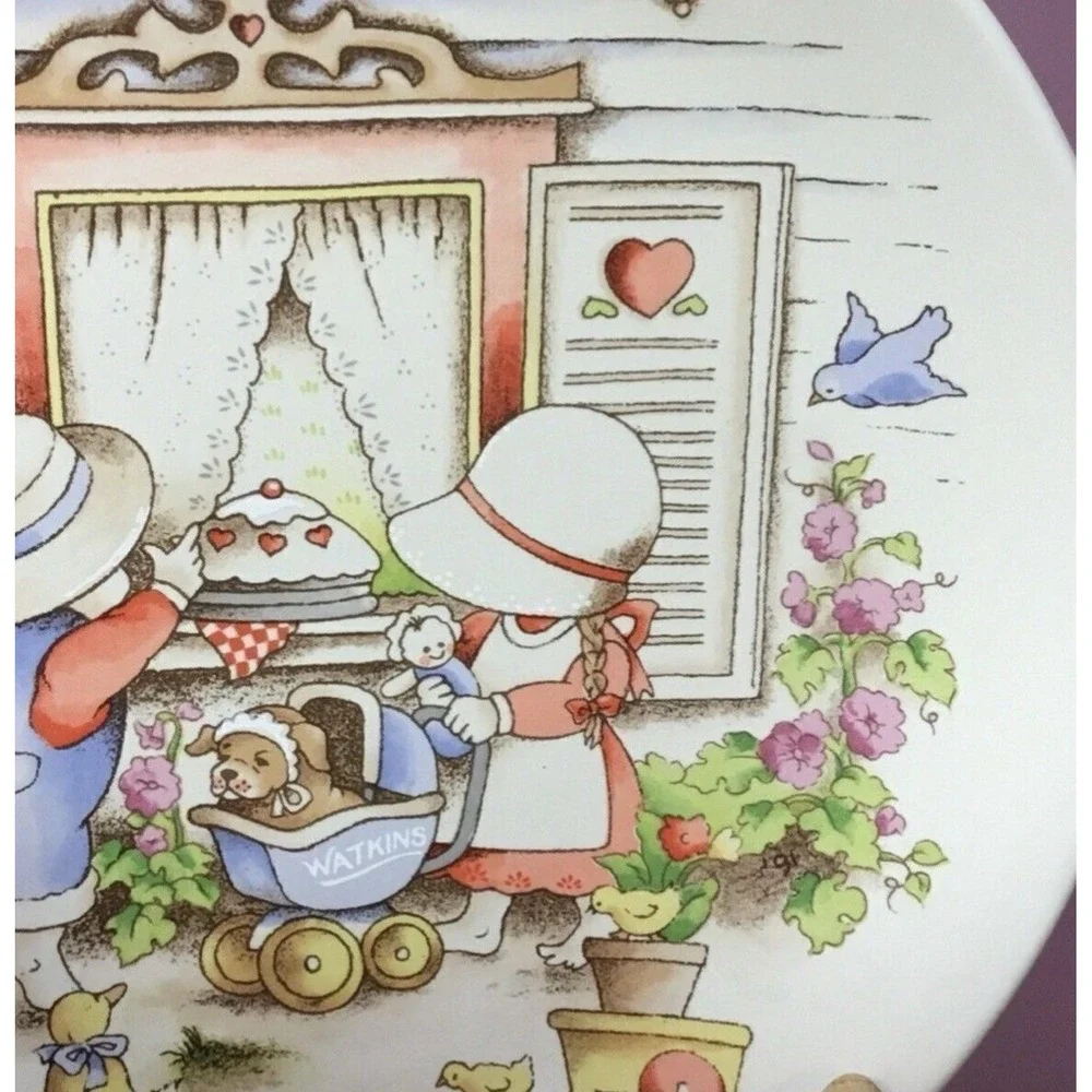 Vintage‎ Watkins Country Kids Collector's Dessert Plate #6198 Moms Are Special